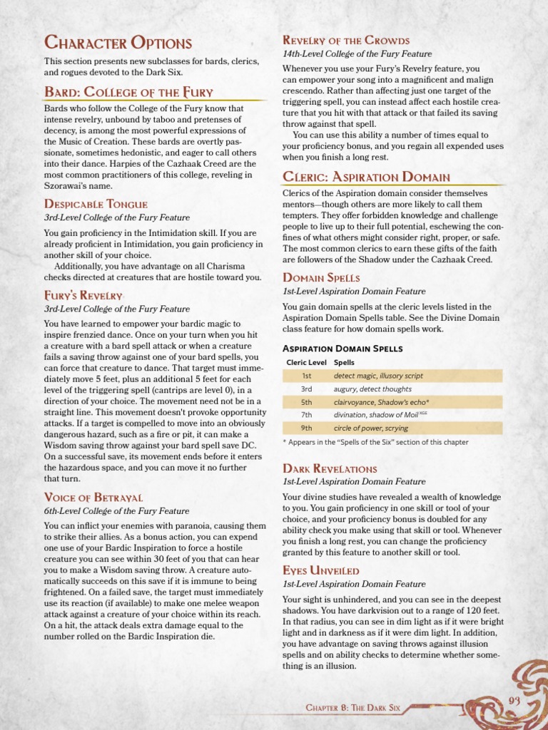 Character Options - Chronicles of Eberron | PDF | Dungeons & Dragons ...