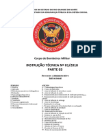 Instrução Técnica 01 - 2018 Parte III - Procedimentos Administrativos (Processo Administrativo Infracional)
