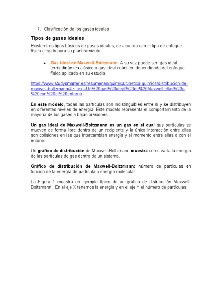 Clasificación de gases ideales y bosones | PDF | Gases | Boson