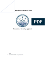 Batumi State Maritime Academy: Plan: Introduction of Life-Saving Equipment
