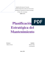 Planificacion Estrategica de Mantenimiento