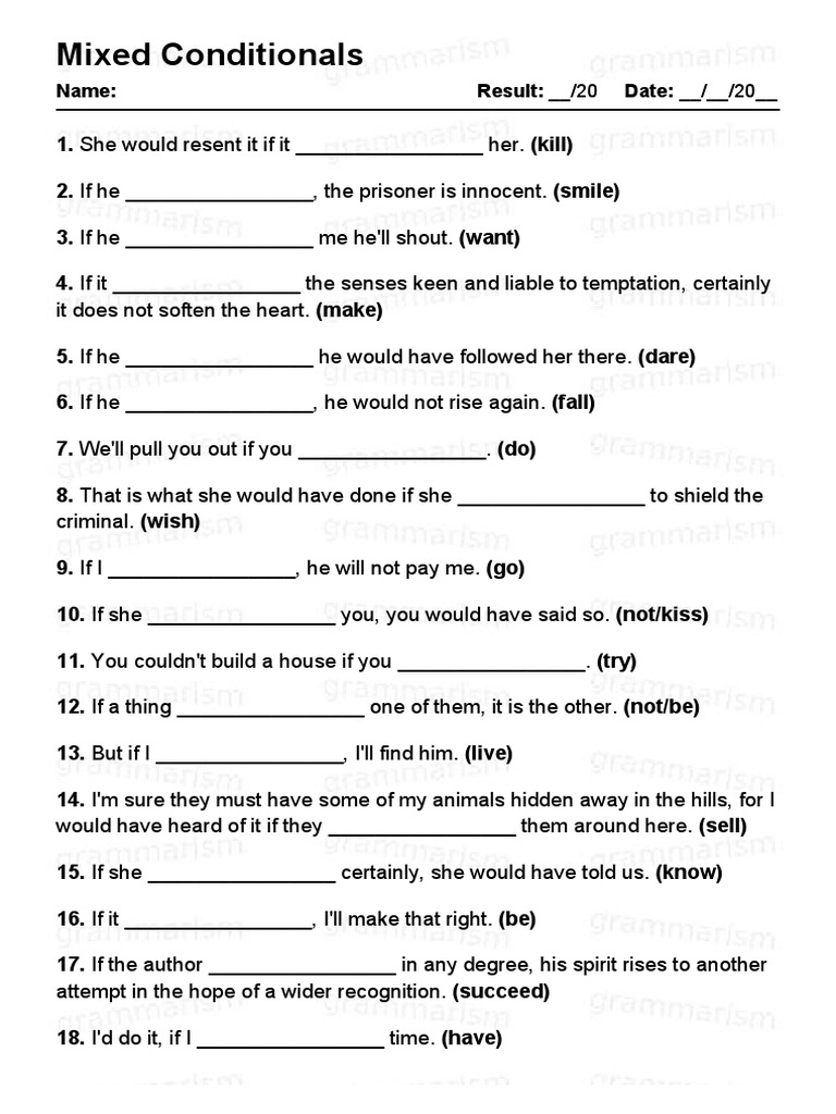 Understanding Mixed Conditionals | PDF