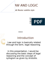 Law and Logic: Click To Edit Master Subtitle Style