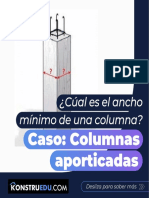 ¿Cuál Es El Ancho Mínimo de Una Columna Caso Columnas Aporticadas