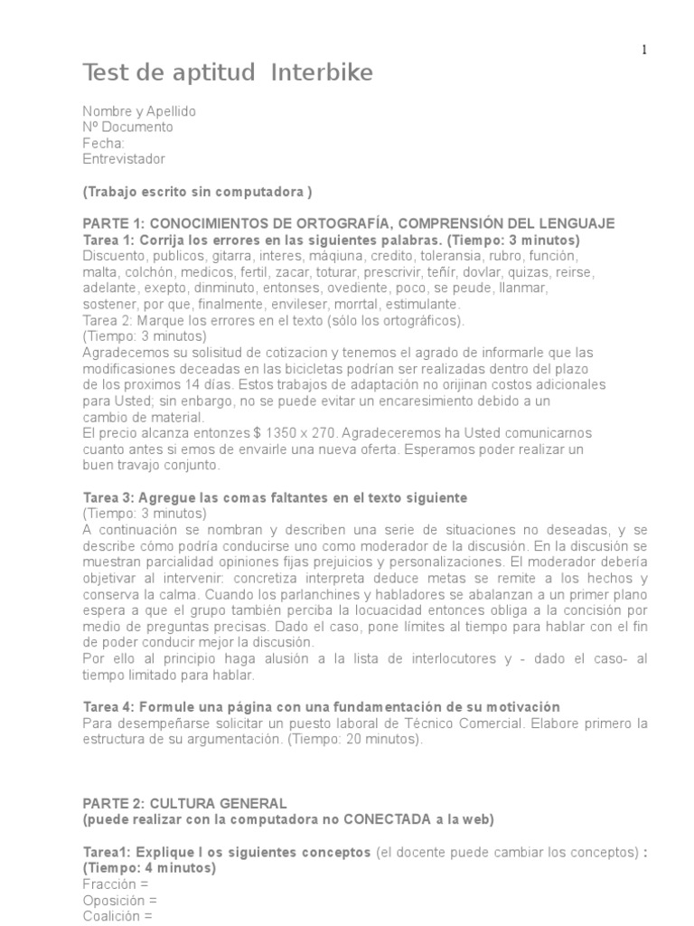 8532690 Test de Aptitud | Argentina | Agitación