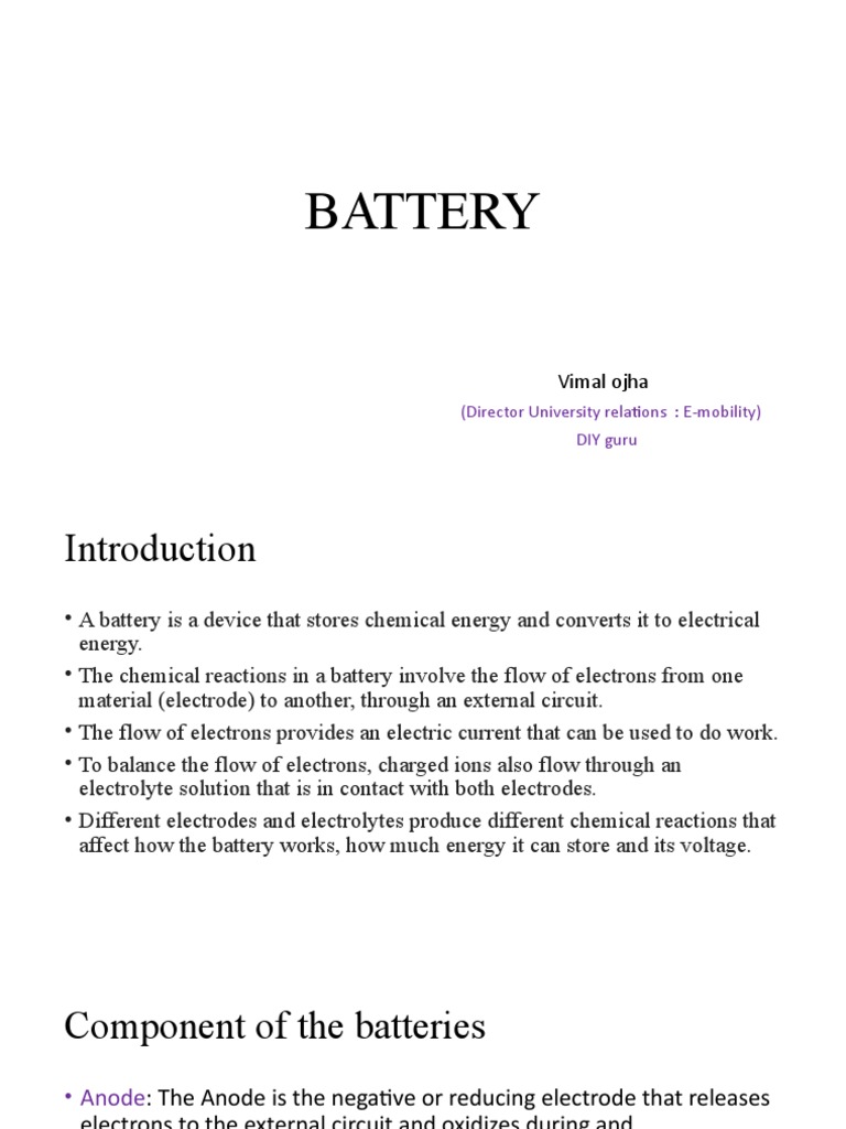 Battery Pdf Rechargeable Battery Electrode