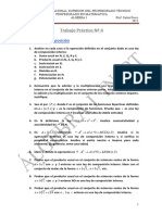 Álgebra I T.P. Nº4 - Estructuras Algebraicas