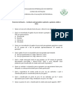 Exercício de Fixação Av Antropometrica Na Gestação, Adulto e Idoso