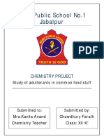 Army Public School No.1 Jabalpur: Chemistry Project