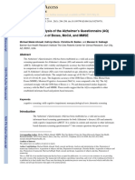 Comparative Analysis of The Alzheimer's Questionnaire (AQ) With The CDR Sum of Boxes, MoCA, and MMSE