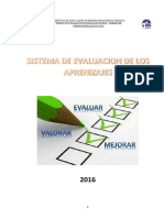 Sistema de Evaluación de Los Aprendizajes