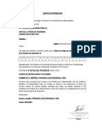 Carta de Autorizacion