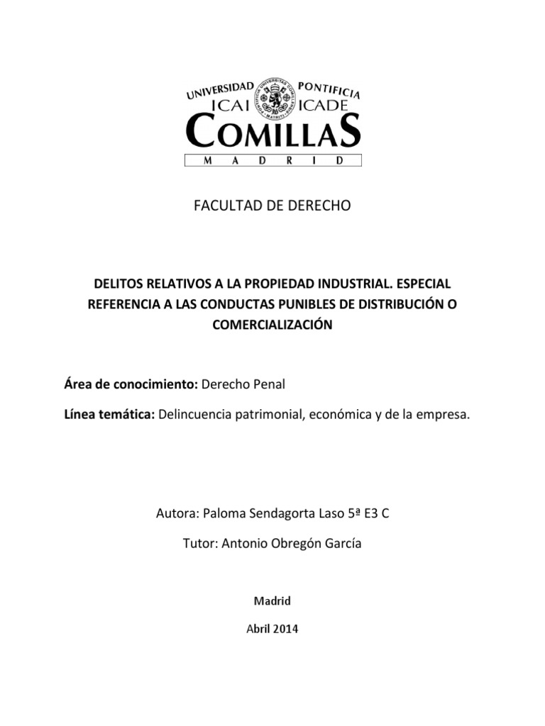 Derecho de Propiedad Intelectual | PDF | Patentar | Derecho penal