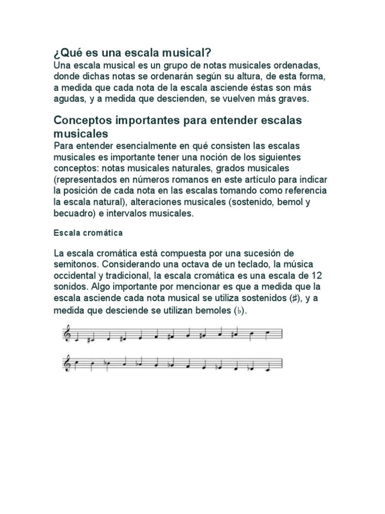 Qué Es Una Escala Musical Descargar gratis PDF Escala (música