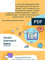 Correct Grammar in Making Definitions With Activity