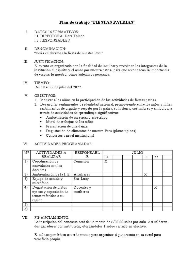 Plan de Fiestas Patrias PDF