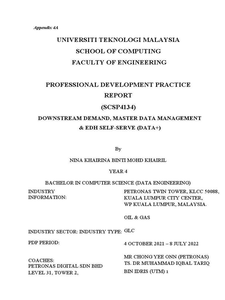PDP Report Example | PDF | Scrum (Software Development) | Data Model