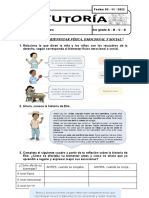 Tutoría Yo Cuido Mi Bienestar Física, Emocional y Social - Jueves 03