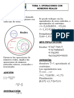 Operaciones Con Numeros Reales para Estudiantes de Segundo o Tercer Año de Secundaria