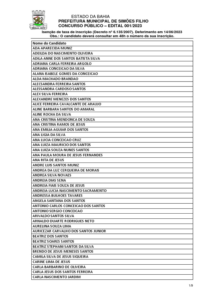 Isenções Deferidas - 1 | PDF | Direito