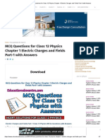 MCQ Questions For Class 12 Physics Chapter 1 Electric Charges and Fields Part-1 With Answers