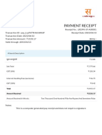 Payment Receipt: Sarvatra Samuha