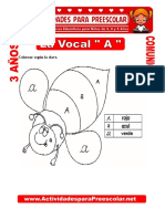 La Vocal A para Niños de 3 Años