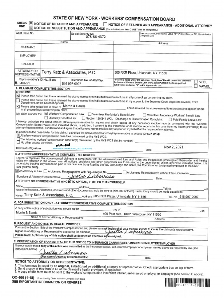 Workers Compensation, Please Sign | PDF