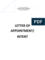 Letter of Appointment Age Ncii