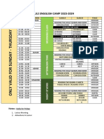 Jadwal English Camp