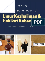 Khutbah Jum&#039 at Umur Kezaliman Dan Hakikat Kebenaran