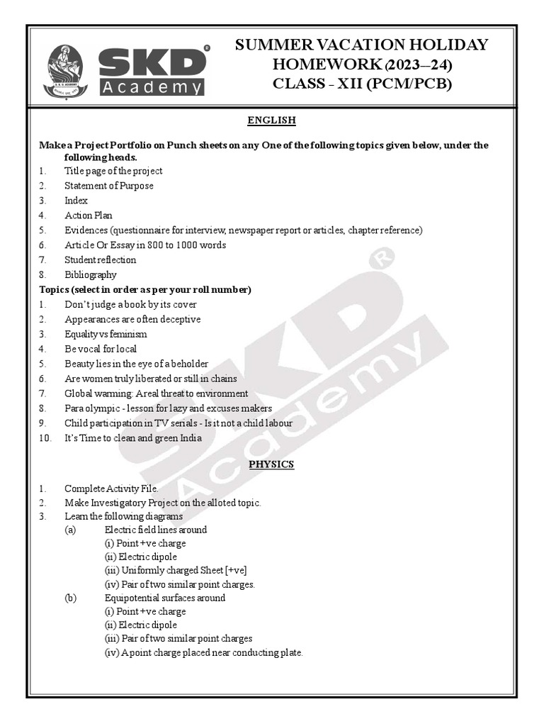 Class XII PCMB | PDF