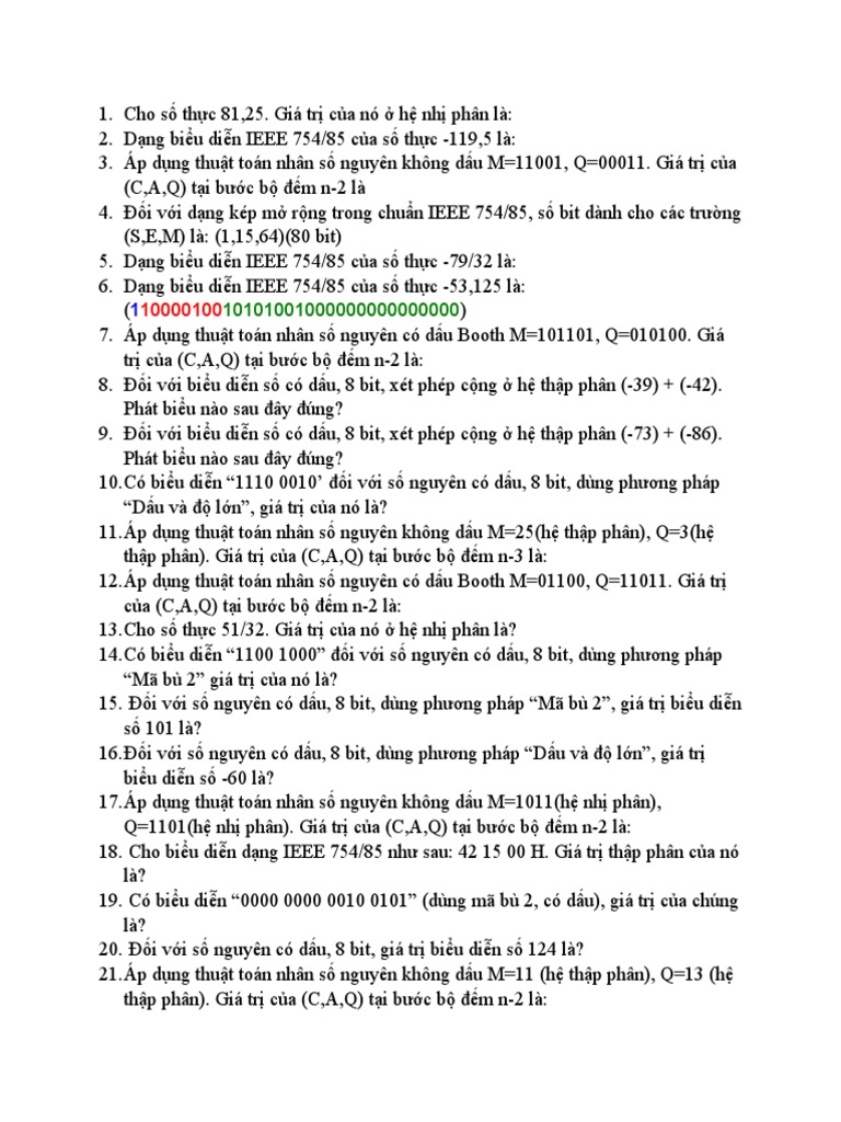 bài tập ktmt | PDF