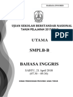 Naskah Soal Bahasa Inggris SMPLB-B Tahun 2018