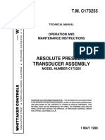 Absolute Pressure Transducer Assembly: Operation and Maintenance Instructions