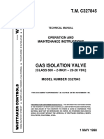 Gas Isolation Valve: Operation and Maintenance Instructions