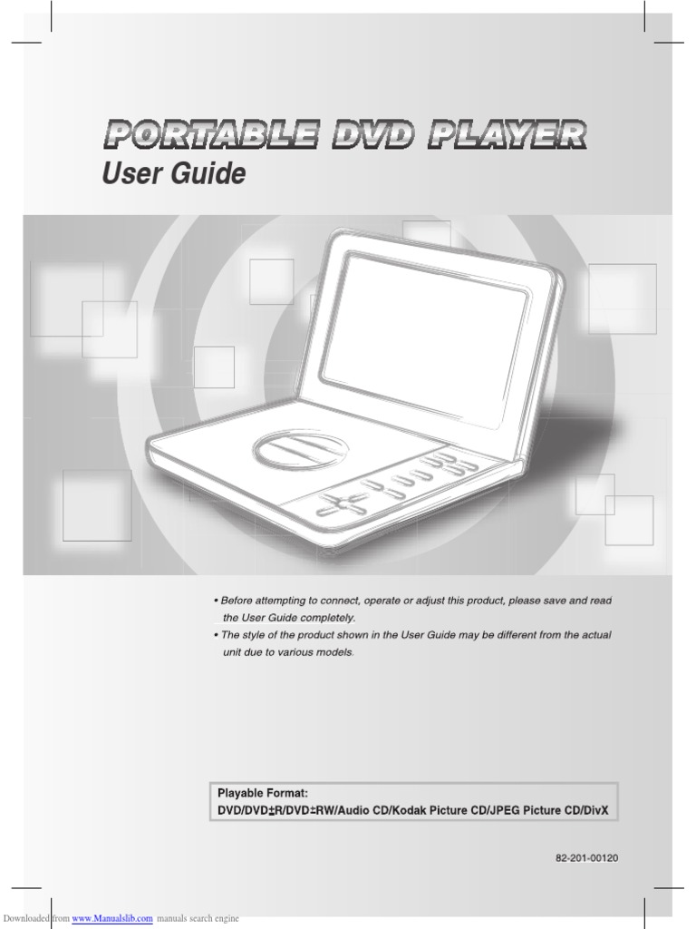Portable DVD Player: User Guide | PDF | Video | Computer Monitor