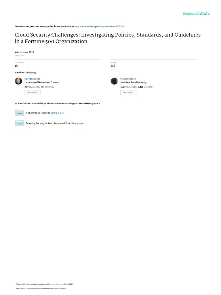 Cloud Security Challenges: Investigating Policies Standards and
