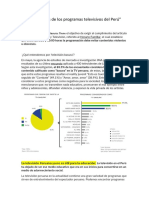 Contenidos de Los Programas Televisivos Del Perú