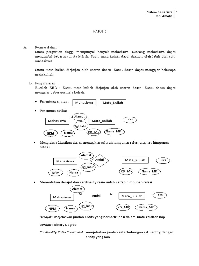 ERD dan Normalisasi Basis Data Perguruan Tinggi | PDF