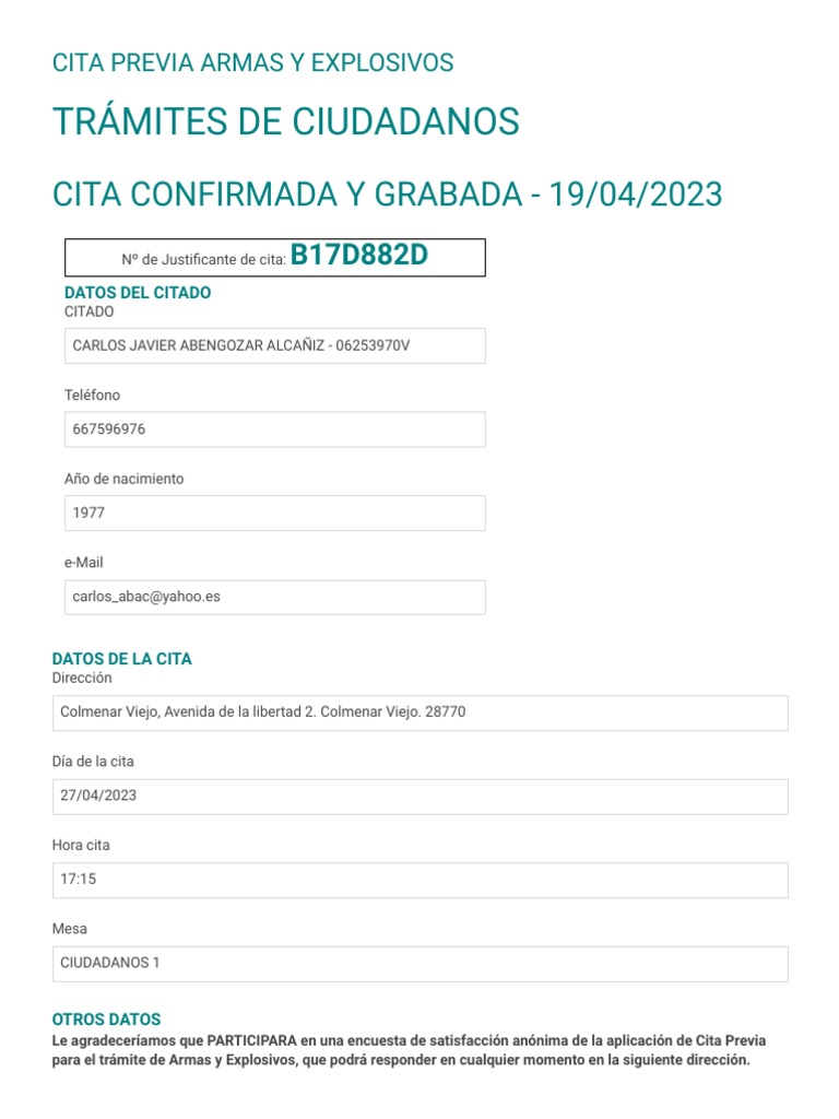 Proceso Automático para La Solicitud de Cita Previa | PDF | Finanzas y ...