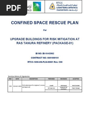Confined Space Rescue Plan