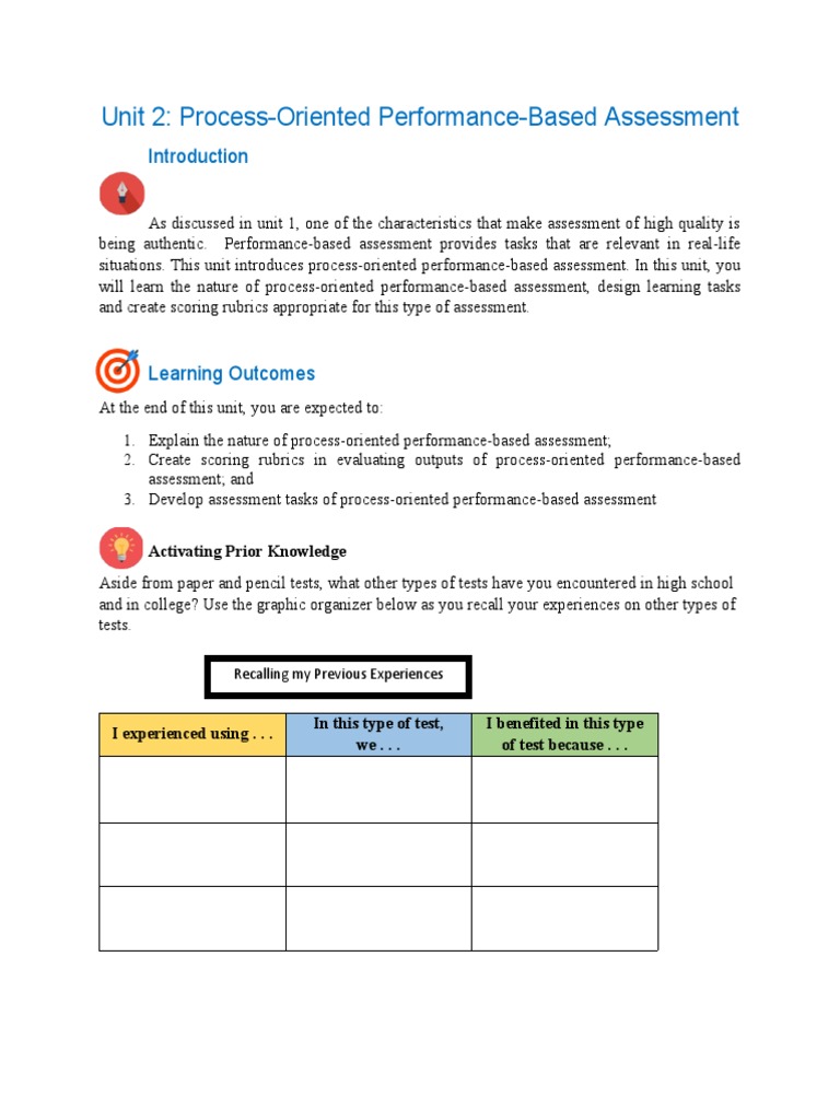 Unit 2 | PDF | Educational Assessment | Rubric (Academic)