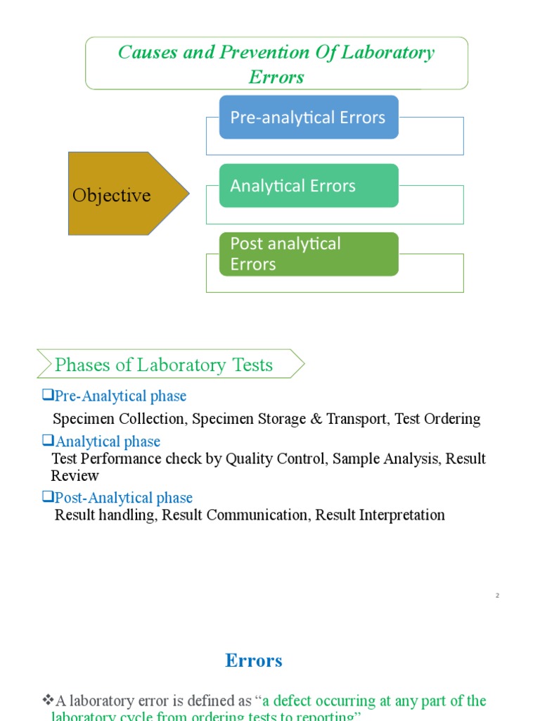 Presentation Lab Errors | PDF | Elisa | Chemistry