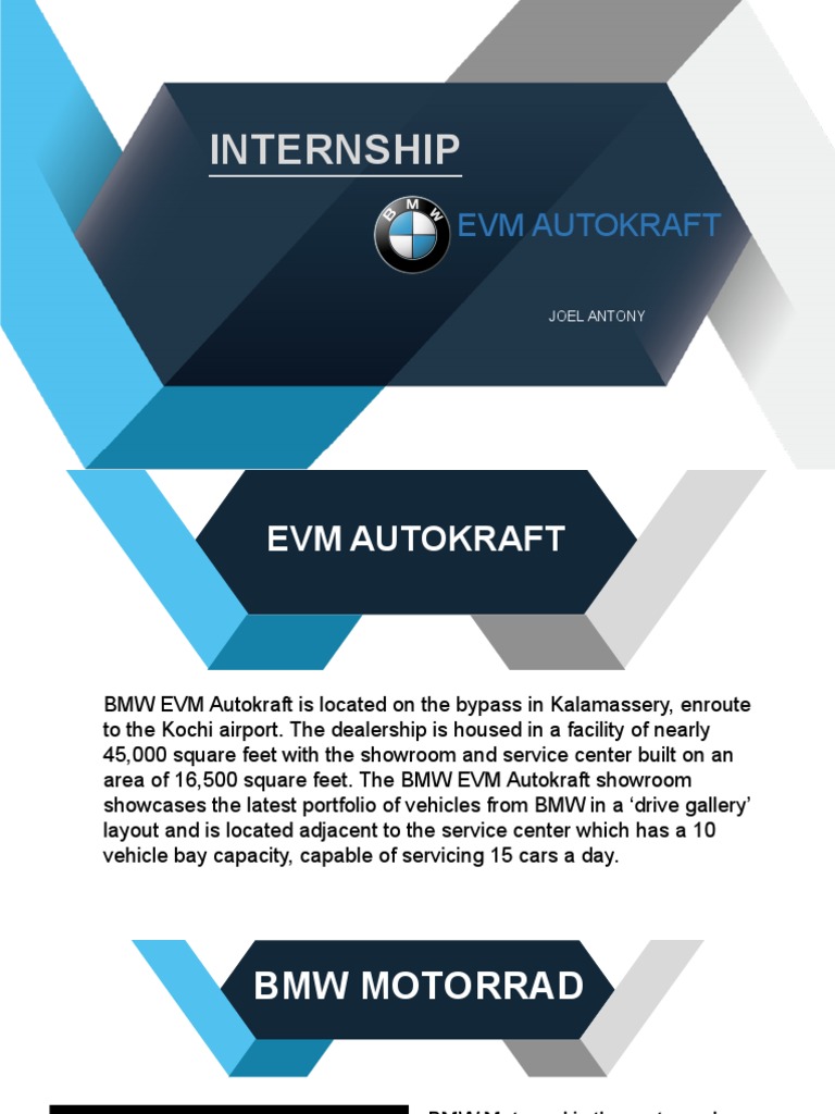 Internship Presentation BMW | PDF | Sales | Bmw