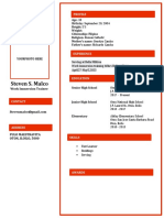 Steven Malco Resume