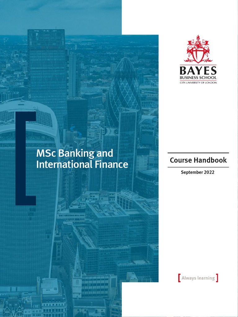MScBankingandInternationalFinance PDF Valuation (Finance) Banks