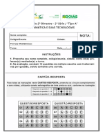 MATEMÁTICA - 2 Série - Tipo A