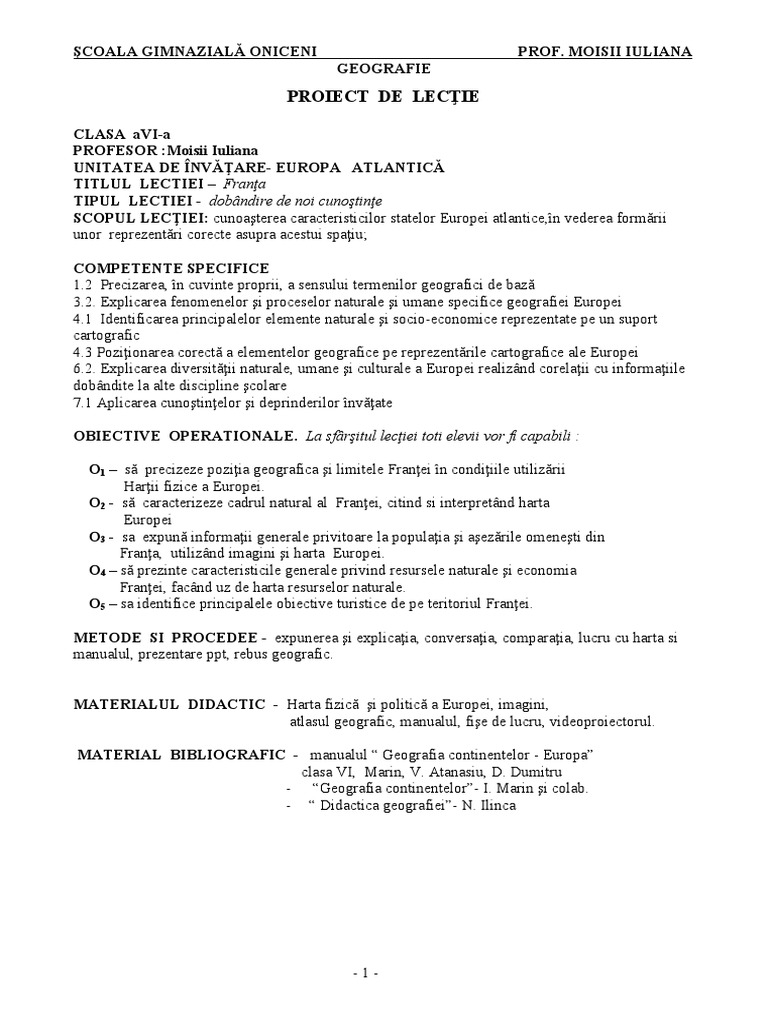Franta Proiect | PDF