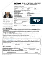 Identification (Id) Form: Sumagaysay, Joyce Anggot